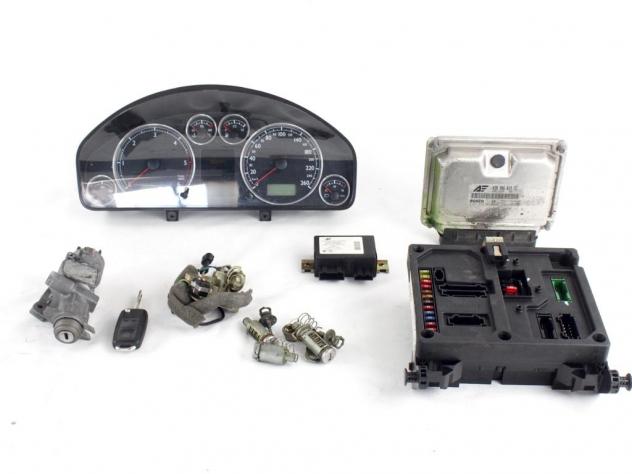 038906019FC KIT ACCENSIONE AVVIAMENTO VOLKSWAGEN SHARAN 1.9 D 4X4 85KW 6M 5P (2002) RICAMBIO USATO CON CENTRALINA MOTORE, QUADRO STRUMENTI CONTACHILOM