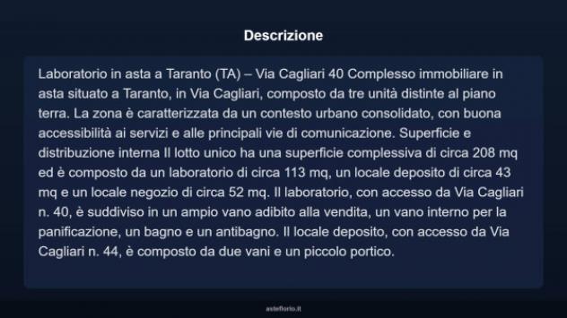 Immobile in asta di 208 m² in vendita a Taranto - Foto 3