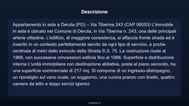 Immobile in asta di 193 m² con più di 5 locali e box auto in vendita a Deruta - Foto 5