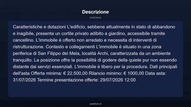 Immobile in asta di 210 m² con più di 5 locali in vendita a San Filippo del Mela - Foto 17