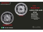 Cerchi ray silver 4,5x 12 4x98 fiat 126 600 900