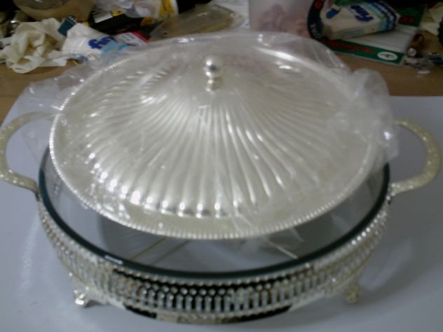 Portapietanze in Argento e Vetro