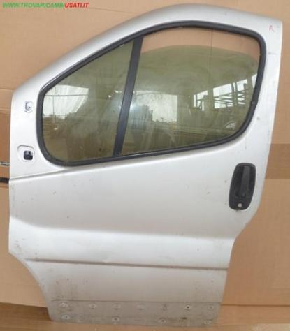 PORTA ANT.S. ARGENTO C/ALZ. E SERR. Carrozzeria Lamierati esterni Porte Porta ant. sx. OPEL - VIVARO A - 01-06-2001 - 01-08-2006, OPEL - VIVARO A