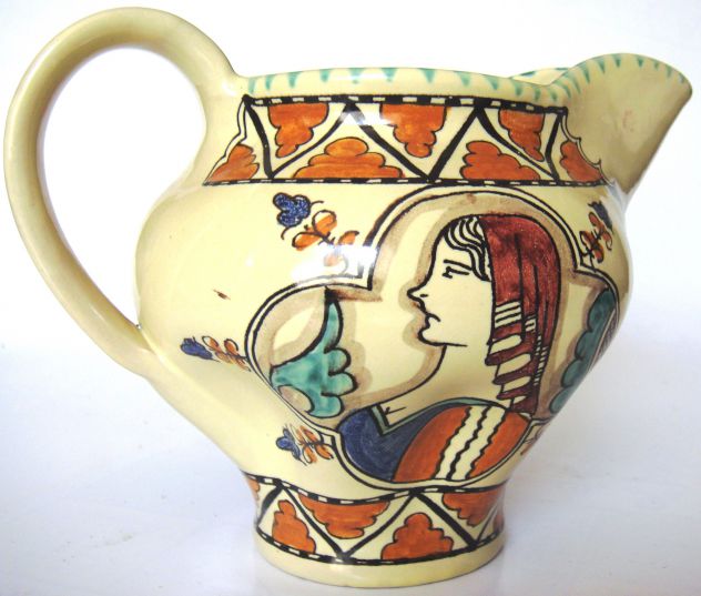 Orvieto-Caraffa-Ceramica smaltata dipinta a mano 1960 ca.-Lab. Ceramica SCO- - Foto 3