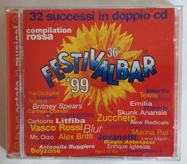 36° Festivalbar '99 Compilation Rossa doppio CD Etichetta:Universal 564 57