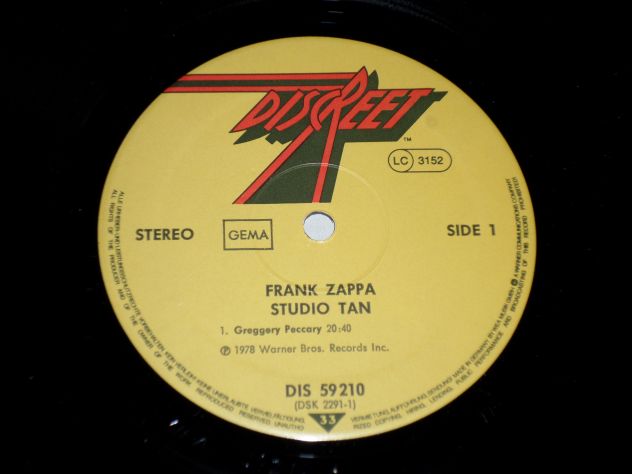 FRANK ZAPPA - Studio Tan - LP / 33 rpm 1° Stampa 1978 Germany - Foto 4