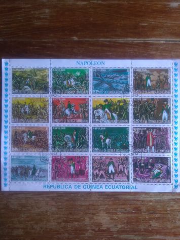 Un foglio di francobolli della Guinea Equatoriale