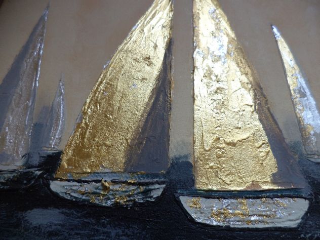 Elenart " regata " tecnica mista su tela - Foto 3