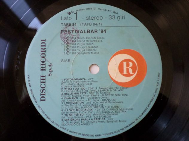 FESTIVALBAR '84 - 2 x LP / 33 giri "Disco TV" 1984 - Vasco Rossi,Nannini,Raf,Oxa - Foto 3