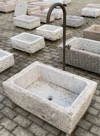 Lavandino lavello rustico in pietra granito mangiatoia - Foto 7