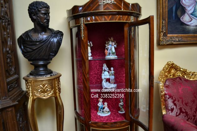Vetrina-cristalliera mezzo giro stile Luigi XV - Foto 6