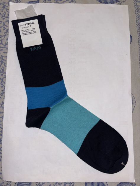 CALZE NUOVE DA UOMO FIRMATE ORIGINALI KENZO,MADE IN ITALY,N’ 42-44,IN COTONE - Foto 3