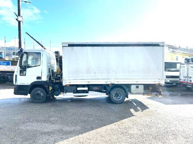 camion iveco eurocargo 100e18 centina telone e gru