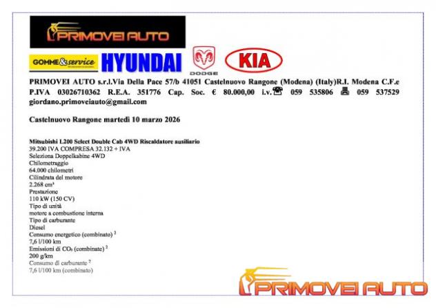 MITSUBISHI L200 2.3 D Double Cab 4x4 rif. 23438302 - Foto 2