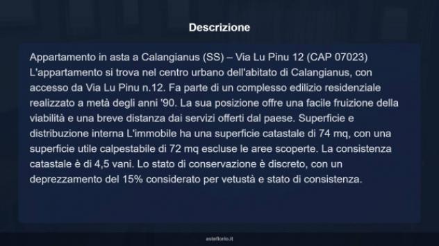 Immobile in asta di 74 m² in vendita a Calangianus - Foto 11