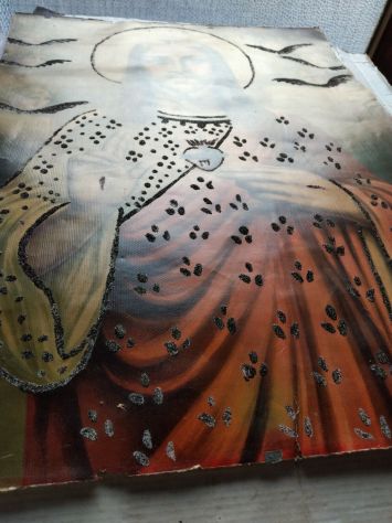 ANTICA STAMPA SACRA ANNI 20 CON IMMAGINE DEL CRISTO - Foto 4