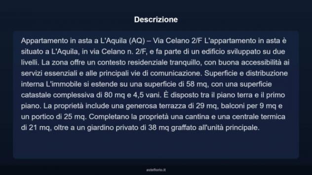 Immobile in asta di 58 m² in vendita a L'Aquila - Foto 7