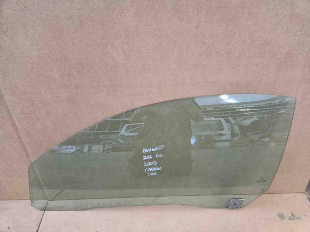 VETRO SCENDENTE ANTERIORE SINISTRO PEUGEOT 206 Cabrio 1° Serie (9803)
