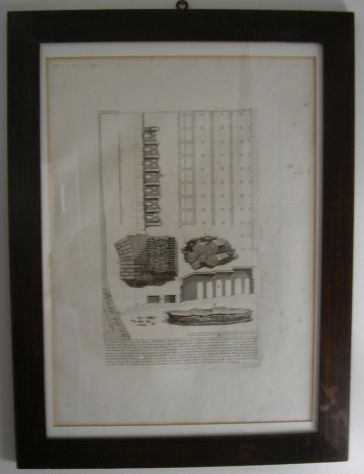 PIRANESI INCISIONE DEL 1700 ORIGINALE CON CORNICE IN LEGNO - Foto 2