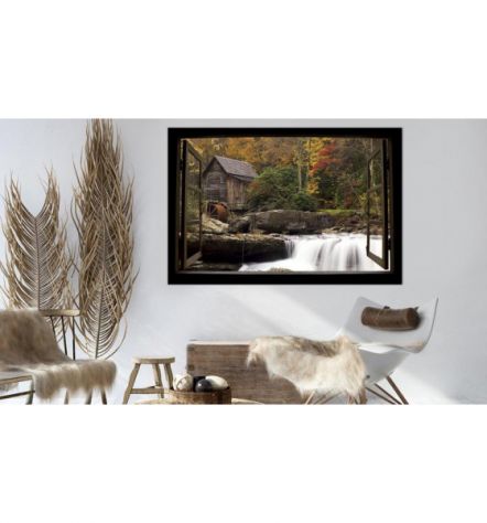 Quadro Casetta Nella Foresta 90x60 E 120x80 ARREDALACASA - Foto 2