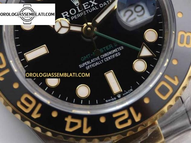 Rolex Replica GMT MASTER II 116713 LN 904L SS MIGLIOR EDIZIONE SU BRACCIALE SS/YG 3186 - Foto 5