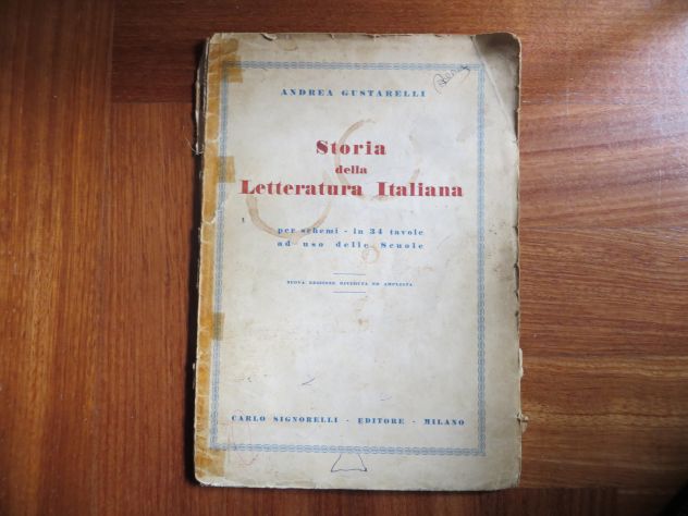 Storia della Letteratura Italiana per schemi