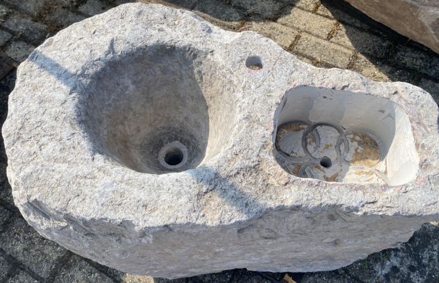 Fontana ricavato da mortaio antico in pietra - Foto 4