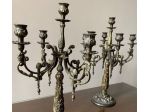coppia CANDELABRI in metallo originali anni '70