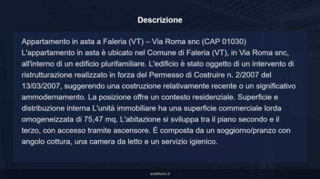 Immobile in asta di 75 m², box auto doppio in vendita a Faleria - Foto 6