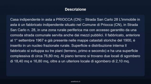 Immobile in asta di 76 m² in vendita a Priocca - Foto 3