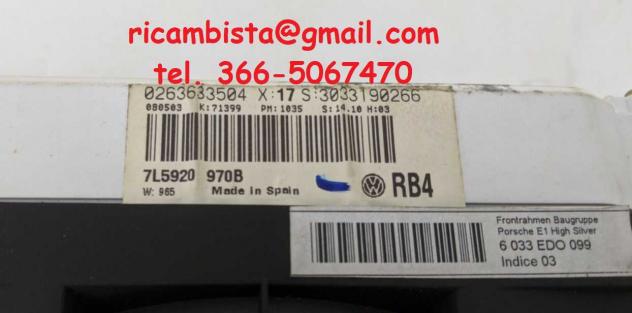 95564121400 Porsche Cayenne 955 quadro strumenti - Foto 3