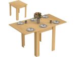Tavolo da Pranzo Allungabile per 4-6 Persone Design Ribaltabile, 70-140cm Tavolo