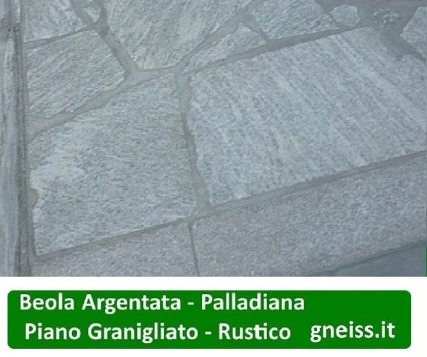 Pavimento Palladiana in BEOLA ARGENTATA , Piano Granigliato - Rustico