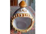 saliera vintage in ceramica da muro 20x15