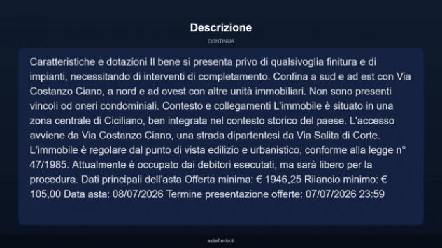 Immobile in asta di 7 m² in vendita a Ciciliano - Foto 4