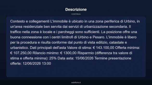 Immobile in asta di 159 m², box auto in vendita a Urbino - Foto 12