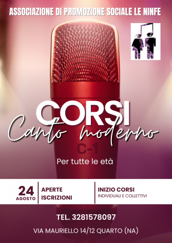 Corsi di canto moderno per tutte le età