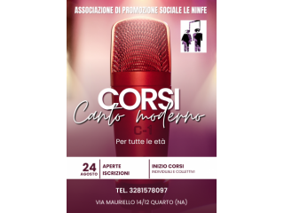 Corsi di canto moderno per tutte le età