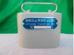 Salvadanaio metallo ITALORA chiaro Banca Monte Lugo VINTAGE