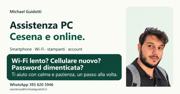 Assistenza PC, Wi-Fi e smartphone a Cesena e da remoto