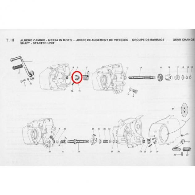 Ghiera arresto molla avviamento Gilera TS 50 G68087 - Foto 3