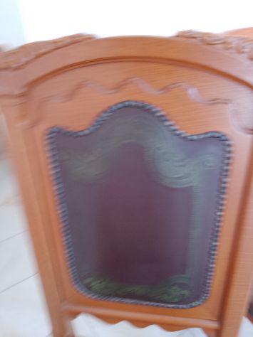 Grande Scrivania e Sedie Legno Massello Artigianato Toscano Pezzi Unici - Foto 4