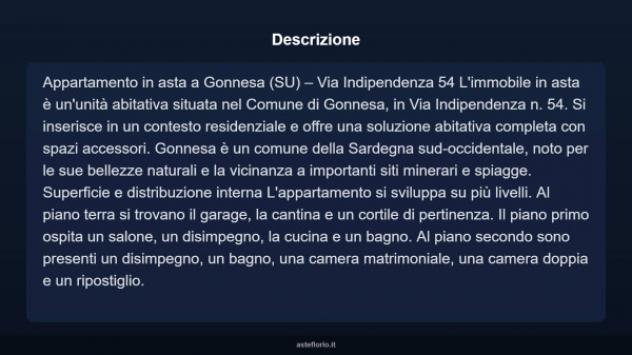 Immobile in asta di 150 m² con più di 5 locali e box auto in vendita a Gonnesa - Foto 3