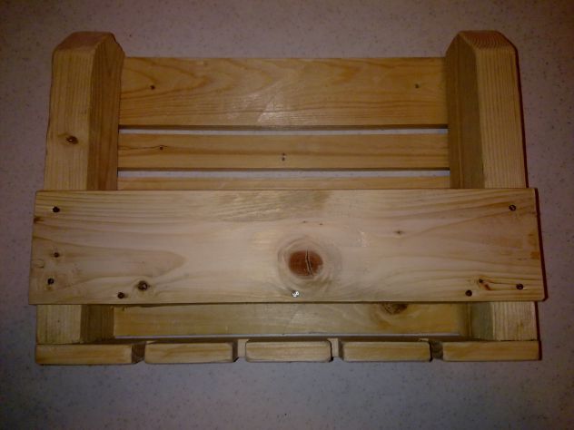 Porta bottiglie e calici in legno da muro - Foto 4