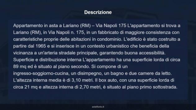 Immobile in asta di 89 m², box auto in vendita a Lariano - Foto 3