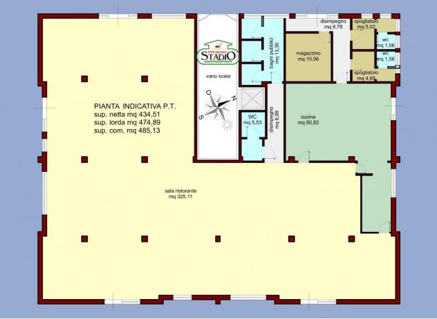 Locale comm.le/Fondo in affitto a Nazzano - Carrara 435 mq Rif: 905381