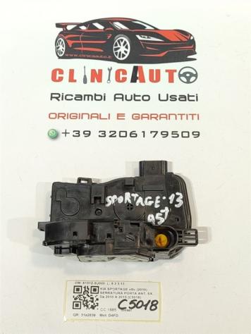 SERRATURA ANTERIORE SINISTRA KIA Sportage Serie 81312-3U000 D4FD (1016)