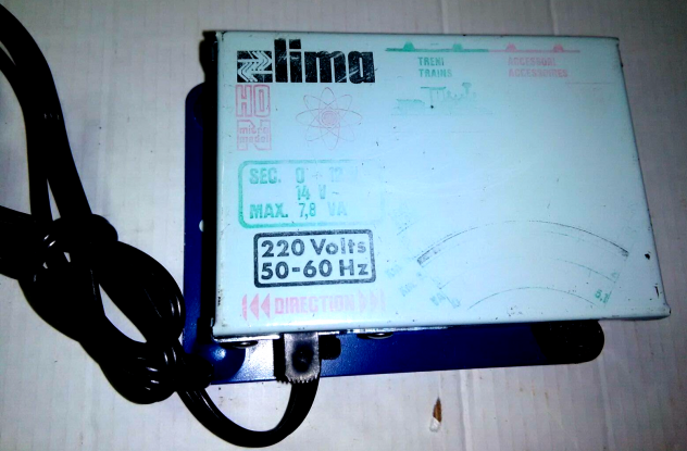 Trasformatore vintage LIMA ITALY CC e CA in latta
