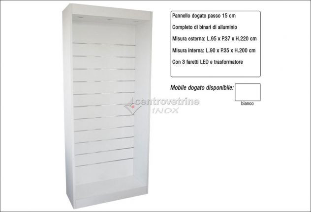 MOBILE IN LEGNO DOGATO AUTOPORTANTE CON ILLUMINAZIONE A LED KIT 2