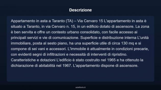 Immobile in asta di 130 m² con più di 5 locali in vendita a Taranto - Foto 4